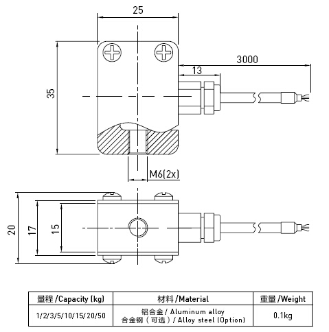 Type de compression capteur de pression de piézoélectrique de haute précision pour le pesage électronique