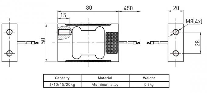 Capteur de pression de piézoélectrique d'alliage d'aluminium de sondes de capteur de pression de piézoélectrique de l'échelle F4841 pour la mesure de poids
