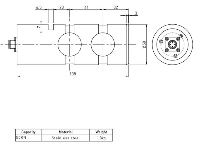 Capteurs de pression de piézoélectrique imperméables de Pin de charge de jauge de contrainte IP67 d'acier inoxydable