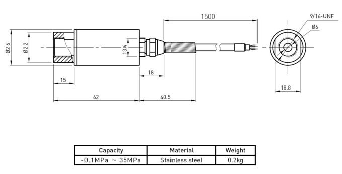 Sonde mécanique de mesure de sonde de pression hydraulique/transducteur de pression