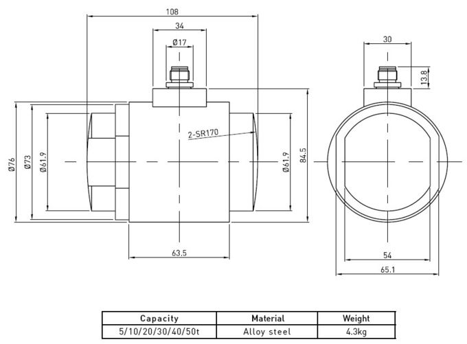 Capteur de pression de piézoélectrique à colonnes de tension et de compression pour l'échelle de camion